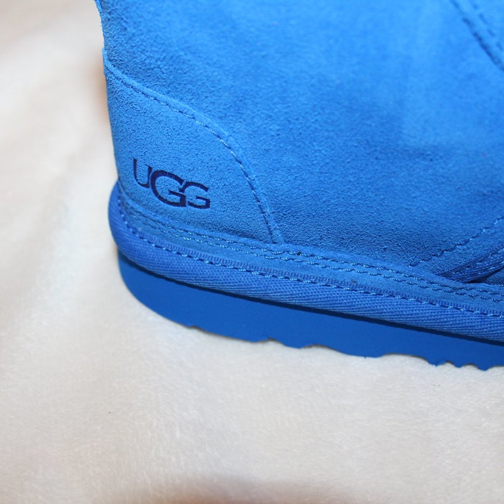 NIB UGG GIRL'S YOUTH NEUMEL ANKLE SUEDE‎ SHEARLING LINED LACE UP WINTER BOOTS - Picture 4 of 7